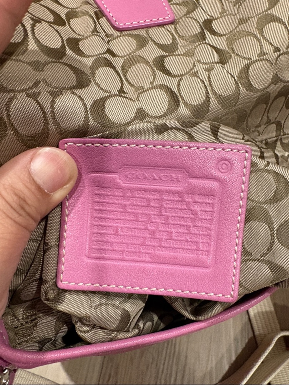 Coach Soho Vintage Y2K Pink Leather Swing Crossbody Messenger Silver Buckle Flap - Picture 6 of 10